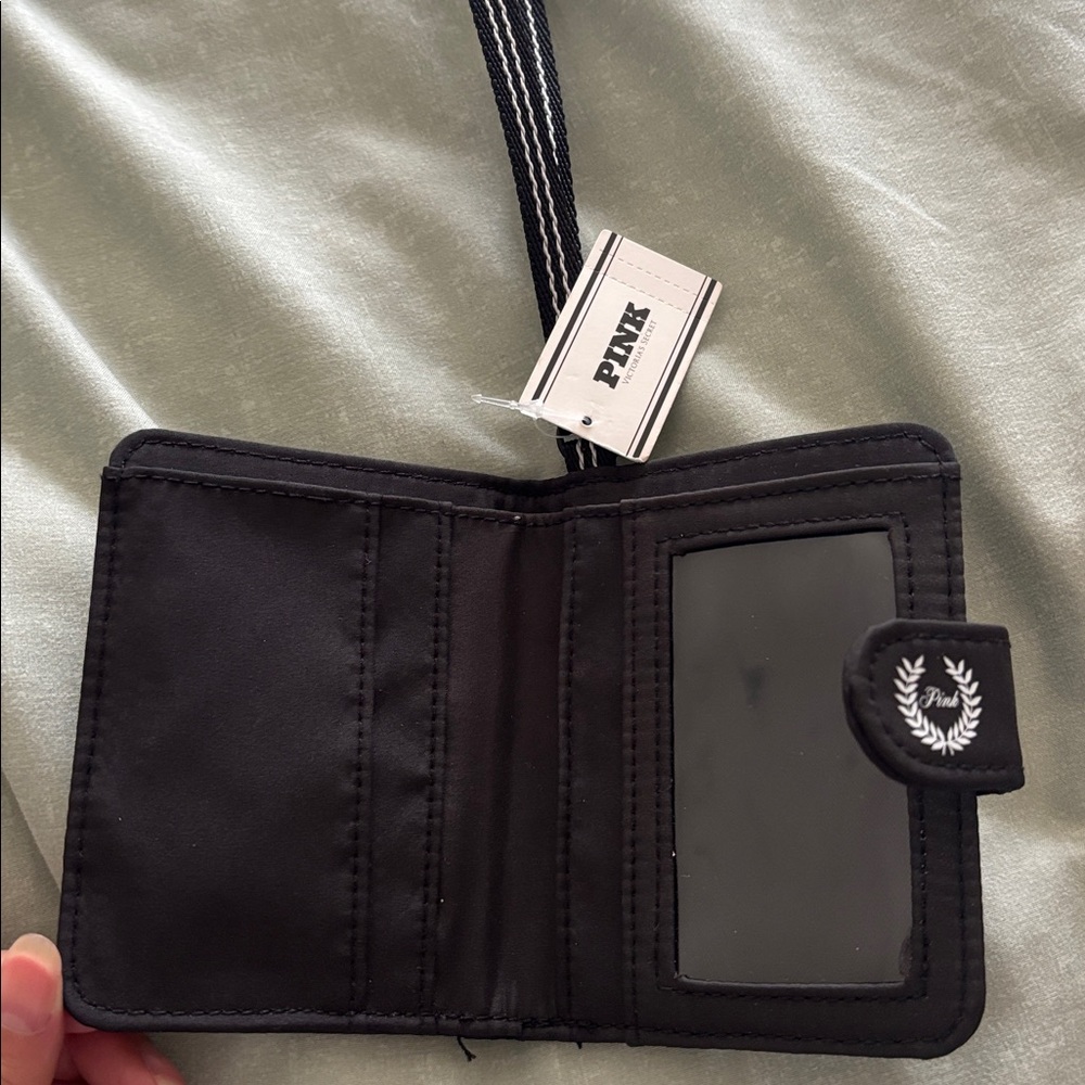 PINK Victoria's Secret Black Wallet with Strap - Picture 2 of 4